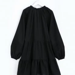 Among The Brave Fashion Zodiac Black Linen LS Pin Tuck Balloon Sleeve Tiered Mini Dress 13 Among The Brave Fashion Zodiac Black Linen LS Pin Tuck Balloon Sleeve Tiered Mini Dress