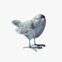 Alison's Acquisitions Sparrow Standing Large Silver 7cm Christmas Decorations