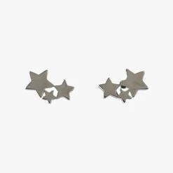 Flo Gives Back Star Cluster Stud Earrings Rhodium