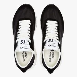 Superga 4089 Black 9TS Recycled Nylon Suede Trim Trainers Suit Separates