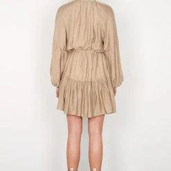 Esmaee Stage Pistachio LS Button Mini Dress 9 Esmaee Stage Pistachio LS Button Mini Dress