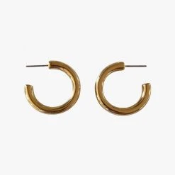 Flo Gives Back 15% To Women In Need Classic Thick Hoop Earrings Gold