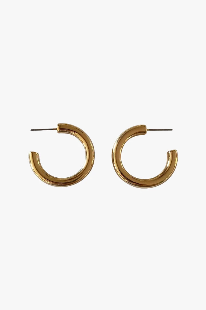Flo Gives Back 15% To Women In Need Classic Thick Hoop Earrings Gold 3 Flo Gives Back 15% To Women In Need Classic Thick Hoop Earrings Gold
