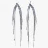 Flo Gives Back 15% To Women In Need Accessories Waterfall Chain Rhodium Earrings
