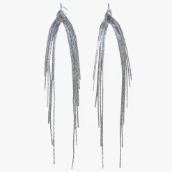 Flo Gives Back 15% To Women In Need Accessories Waterfall Chain Rhodium Earrings