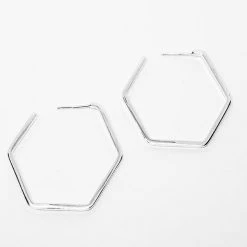 Audrey Loves Ruby Hexagon Stud Earring