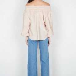 Esmaee Tanana Natural Button Down LS Blouse