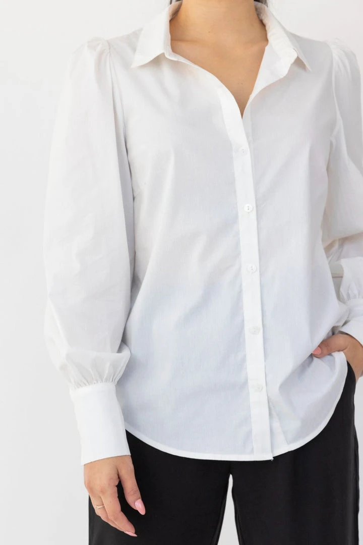 Among The Brave Fashion Champion White Cotton LS Puff Sleeve Shirt 4 Among The Brave Fashion Champion White Cotton LS Puff Sleeve Shirt