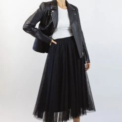 Federation Knew Patch Detail Black Leather Jacket Fashion