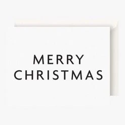 Father Rabbit Black White Merry Christmas Greeting Card Support Local Gifts