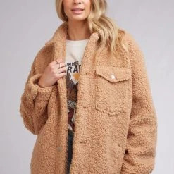 All About Eve Gemma Tan Teddy Shacket Fashion