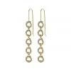 Pilgrim Tessa Preciosa Crystals On Linked Hanging Small Gold Circles Hook Earrings