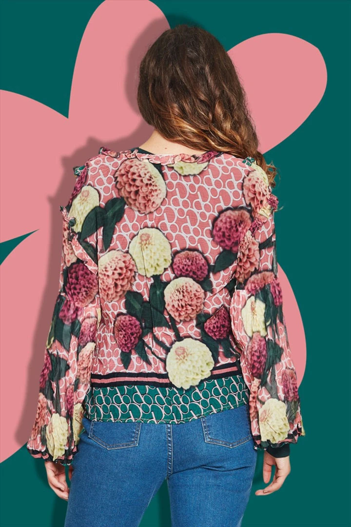 Coop Whatever Frill Be Pink Zinnia Garden Blouse Fashion 6 Coop Whatever Frill Be Pink Zinnia Garden Blouse Fashion
