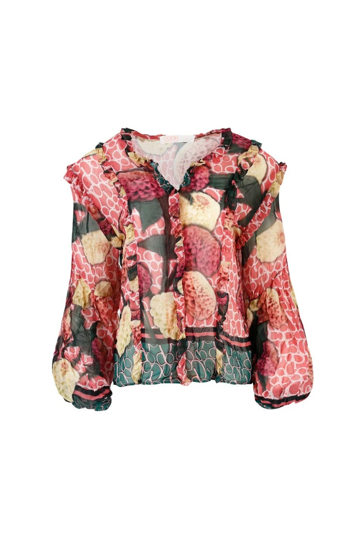 Coop Whatever Frill Be Pink Zinnia Garden Blouse Fashion 3 Coop Whatever Frill Be Pink Zinnia Garden Blouse Fashion