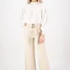 Ivy + Jack Fearless Sand Dune Pleat Front High Waist Belted Wide Leg Pant Fashion