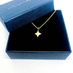 Audrey Loves Ruby Square Star Necklace