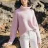 Among The Brave Zealous Petal Soft Raglan Stepped Hem Roll Neck Knit