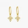 Lindi Kingi Accessories Baroque Cross Sleeper Earrings With Embellishment