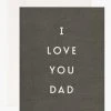Father Rabbit I Love You Dad Charcoal Greeting Card