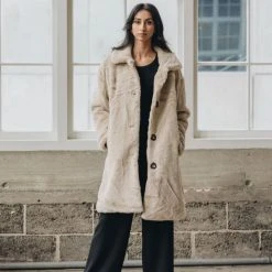 Frontier Natural Faux Fur Coat