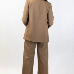 Ivy + Jack Fashion Favourite Walnut Textured Plain Stretch Back Wide Leg Pants