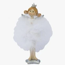 Alison's Acquisitions Christmas Decorations Star Princess Small With Hanger White 12cm