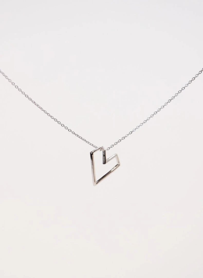 Federation Open Heart Necklace Sterling Silver 3 Federation Open Heart Necklace Sterling Silver