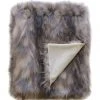 Heirloom Faux Fur Mountain Hare Grey Throw Cushion, Throws & Linen