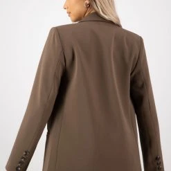 Ivy + Jack Mason Truffle Crepe Boyfriend Blazer