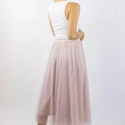 Ivy + Jack Fashion Muse Blush Tulle Layered Midi Skirt