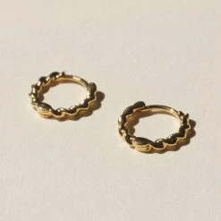Brie Leon 925 Mini Twist Gold Sleeper Earrings Accessories 8 Brie Leon 925 Mini Twist Gold Sleeper Earrings Accessories