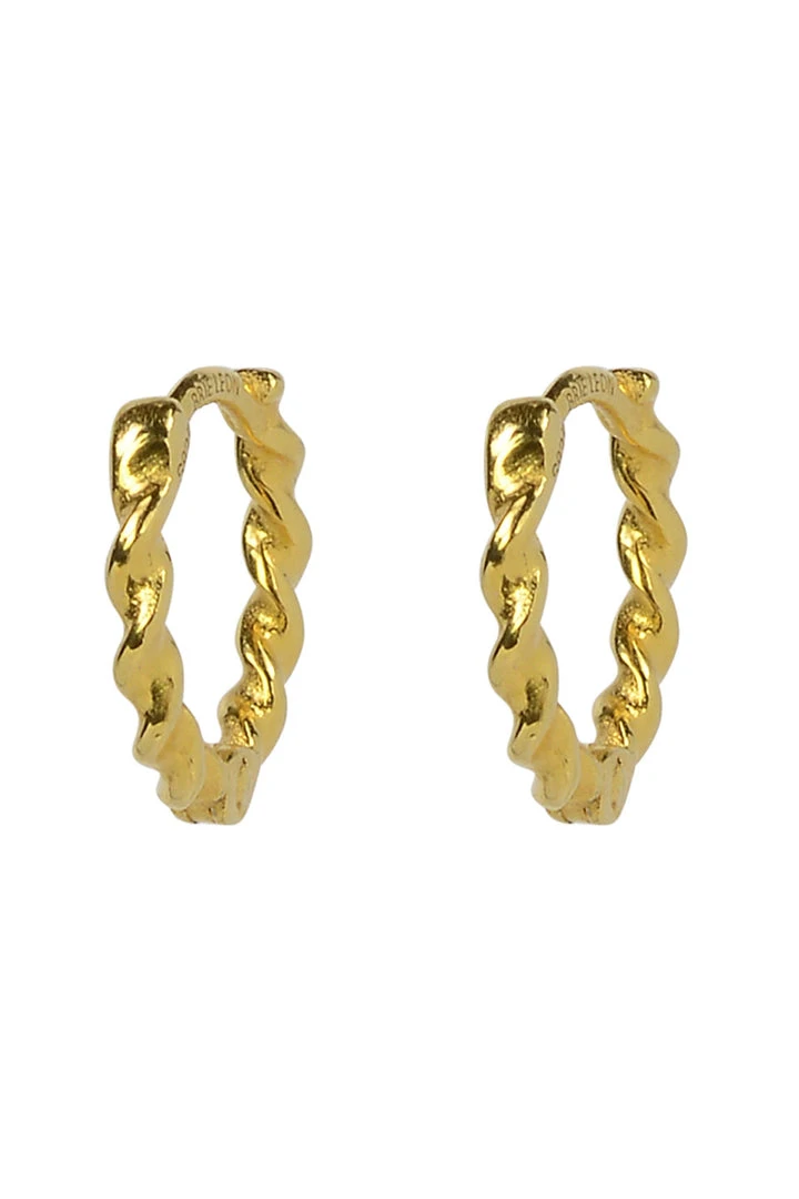 Brie Leon 925 Mini Twist Gold Sleeper Earrings Accessories 3 Brie Leon 925 Mini Twist Gold Sleeper Earrings Accessories