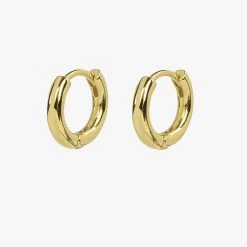 Brie Leon 925 Simple Mini Huggie Gold Earrings Accessories