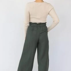 Among The Brave Galaxy Khaki Paper Bag Tie Waist Wide Leg Linen Pant Fashion 10 Among The Brave Galaxy Khaki Paper Bag Tie Waist Wide Leg Linen Pant Fashion