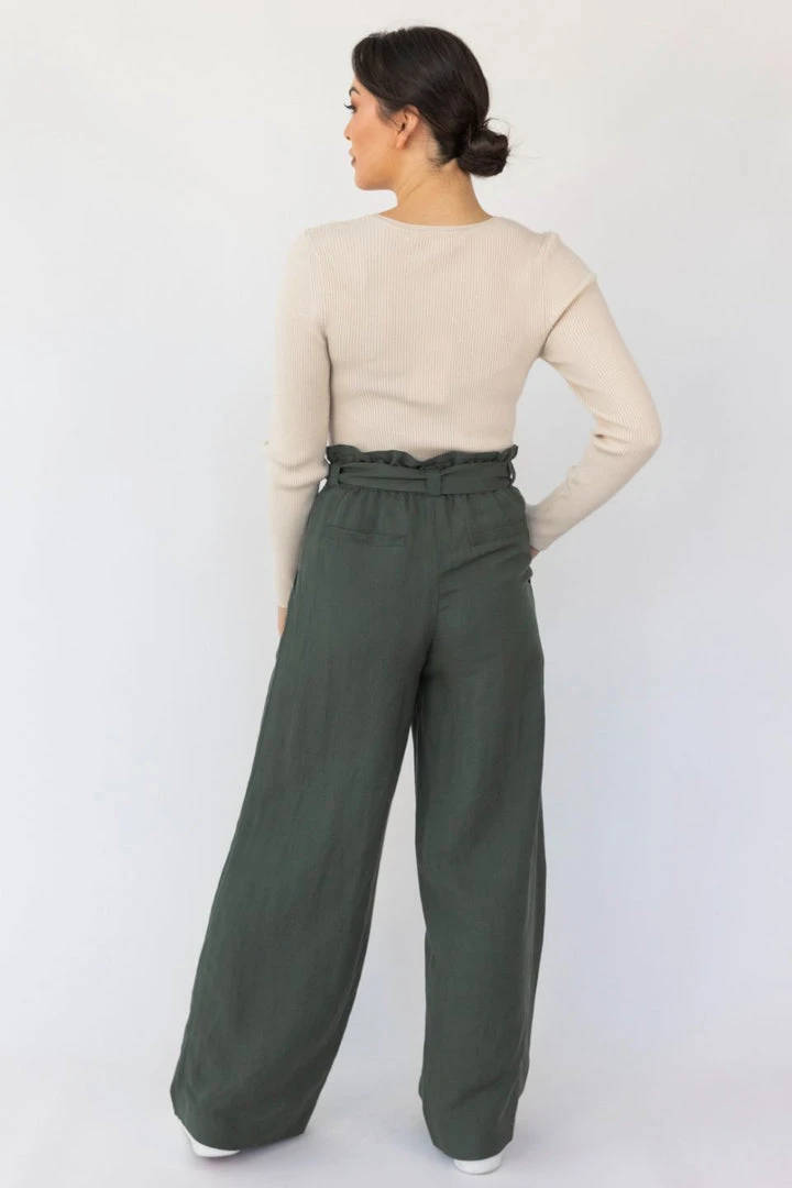 Among The Brave Galaxy Khaki Paper Bag Tie Waist Wide Leg Linen Pant Fashion 5 Among The Brave Galaxy Khaki Paper Bag Tie Waist Wide Leg Linen Pant Fashion