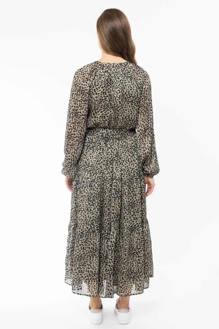 Billie The Label Admiration Khaki Leopard LS Tie Waist Midi Dress Fashion 5 Billie The Label Admiration Khaki Leopard LS Tie Waist Midi Dress Fashion