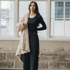 Frontier Natural Faux Fur Coat