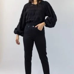 Among The Brave Rio Black Relaxed Straight Leg Jean