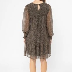 Billie The Label Hug Me Black Ditsy Shirred LS Mini Dress Fashion 7 Billie The Label Hug Me Black Ditsy Shirred LS Mini Dress Fashion