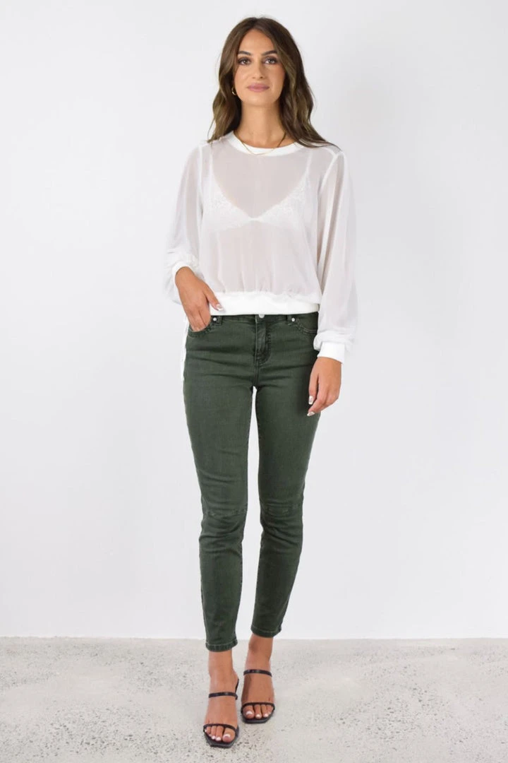 Among The Brave Harper Dark Khaki Knee Dart Denim Jean 3 Among The Brave Harper Dark Khaki Knee Dart Denim Jean