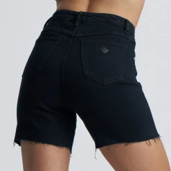 Abrand Jeans A Claudia Cut Off Mid Thigh Black Box Denim Short Fashion 9 Abrand Jeans A Claudia Cut Off Mid Thigh Black Box Denim Short Fashion