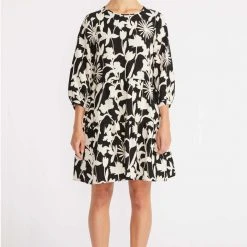 Staple The Label Fashion Alita Black White LS Mini Dress
