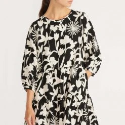 Staple The Label Fashion Alita Black White LS Mini Dress