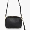 Federation The All Times Black Leather Cross Body Gold Hardware Bag