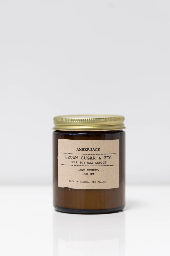 Amberjack Brown Sugar + Fig 150gm Candle 3 Amberjack Brown Sugar + Fig 150gm Candle