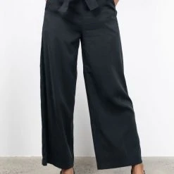 Among The Brave Fashion City Black Rayon Flat Front Pant