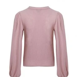 Among The Brave Annabelle Blush LS Puff Sleeve Soft Textured Knit Top Fashion