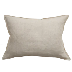 Mulberi Arcadia Almond Beige Feather Filled 100% Linen Cushion 40x60cm