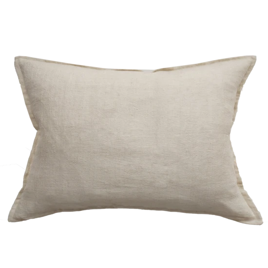 Mulberi Arcadia Almond Beige Feather Filled 100% Linen Cushion 40x60cm 3 Mulberi Arcadia Almond Beige Feather Filled 100% Linen Cushion 40x60cm