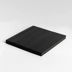 NED Collections Support Local Gifts Arm Chair Side Rest Black Wood Slats